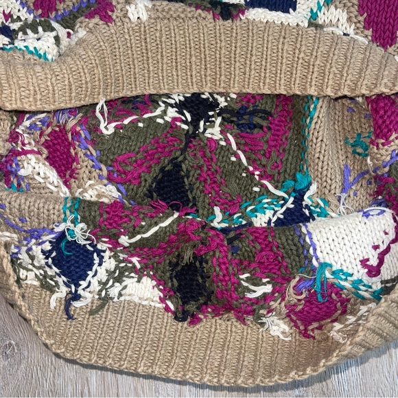 Vintage Peck & Peck Women’s Hand Knit Coogie Style Sweater Collared Shoulder Pad - Picture 5 of 12